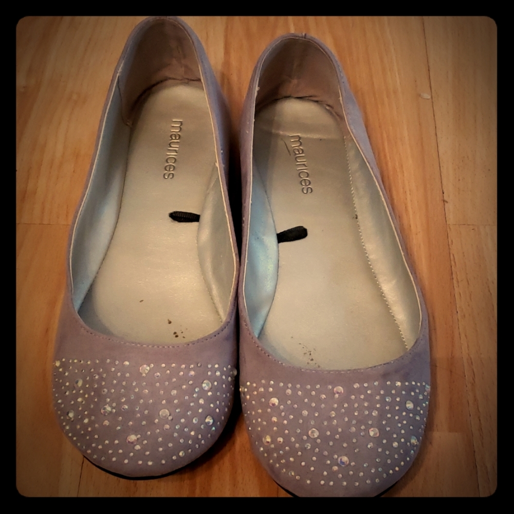 Light purple sparkly flats